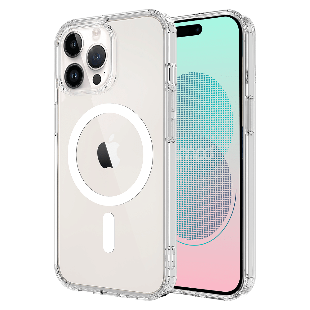 Wholesale cell phone accessory AMPD - TPU  /  Acrylic Crystal Clear MagSafe Case for Apple