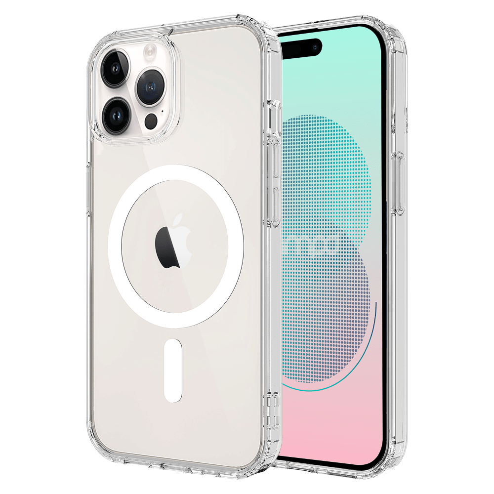 Wholesale cell phone accessory AMPD - TPU  /  Acrylic Crystal Clear MagSafe Case for Apple