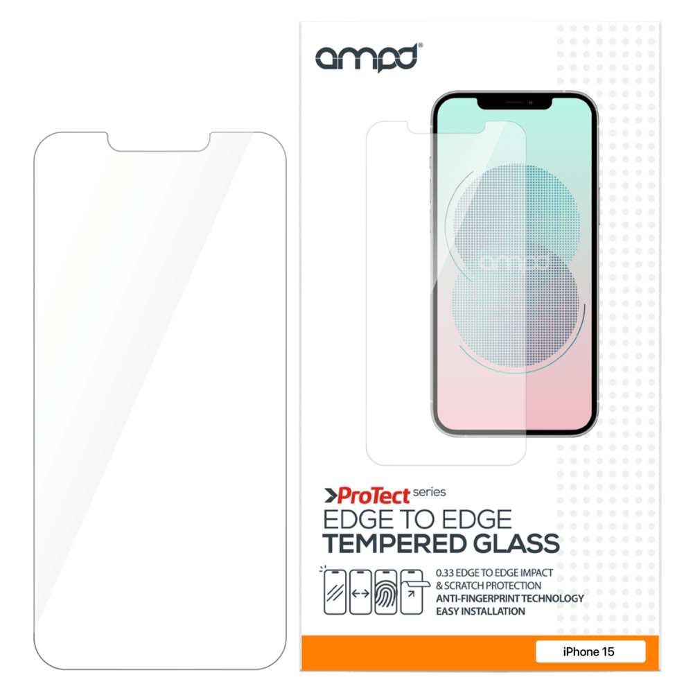 Wholesale cell phone accessory AMPD - 0.33 Impact Tempered Glass Screen Protector for Apple