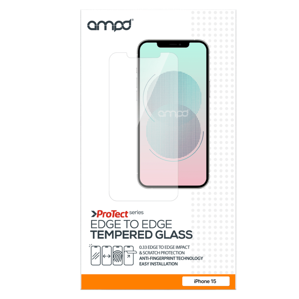 Wholesale cell phone accessory AMPD - 0.33 Impact Tempered Glass Screen Protector for Apple