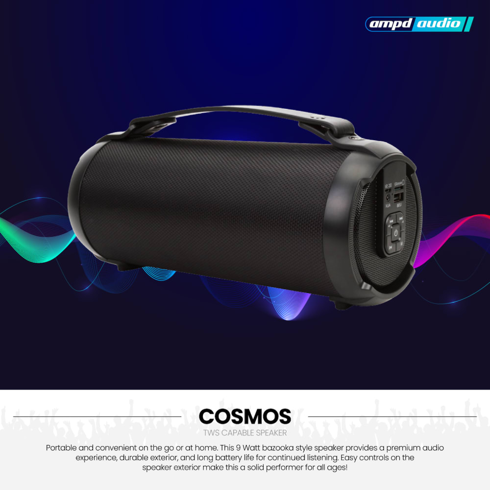 Wholesale cell phone accessory AMPD - Cosmos Bluetooth Speaker 9W - Black