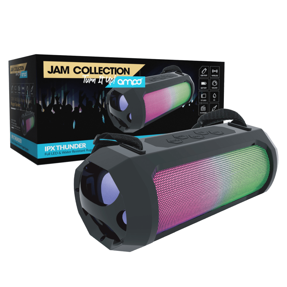 Wholesale Ampd Ipx Thunder Bluetooth Led Speaker Black And Led Face