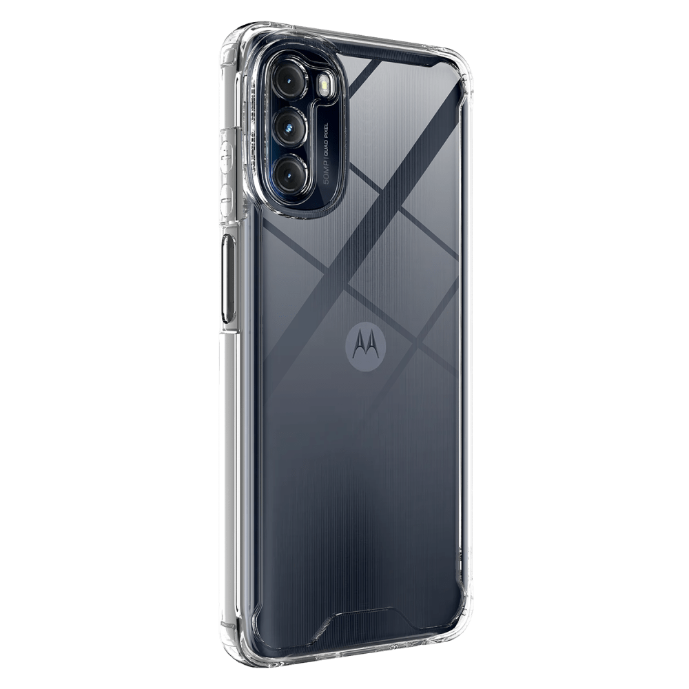 Wholesale cell phone accessory AMPD - TPU  /  Acrylic Hard Shell Case for Motorola Moto G 5G