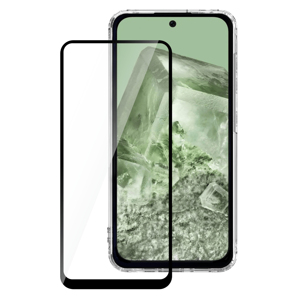 Wholesale cell phone accessory AMPD - 3D Full Faced Tempered Glass for Google Pixel 8a - Clear