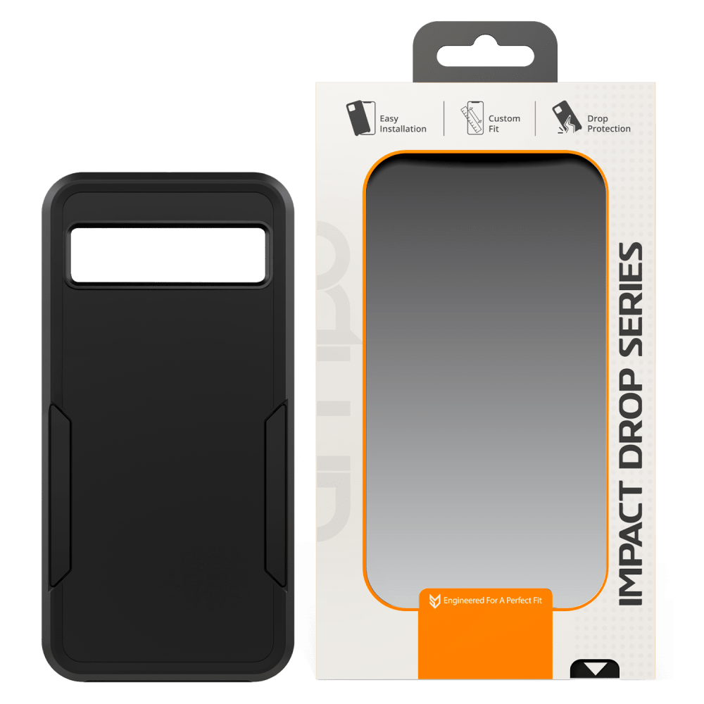 Wholesale cell phone accessory AMPD - Dual Layer Military Drop Case for Google Pixel 8a - Black