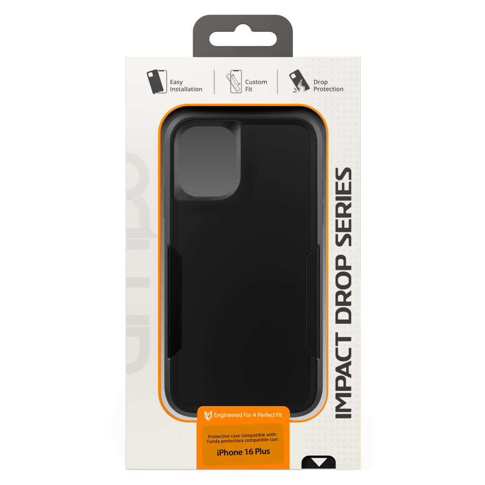 Wholesale cell phone accessory AMPD - Military Drop Case for Apple iPhone 16 Plus - Black