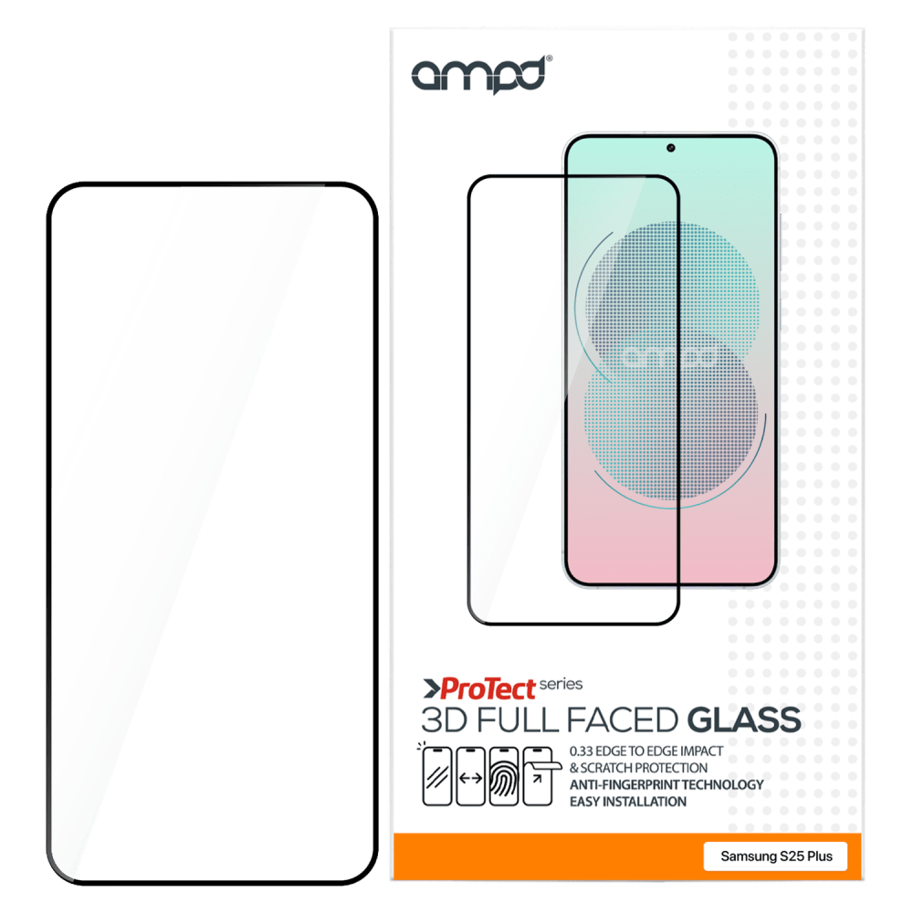 Wholesale cell phone accessory AMPD - 3D Full Faced Impact Flex Glass Screen Protector for