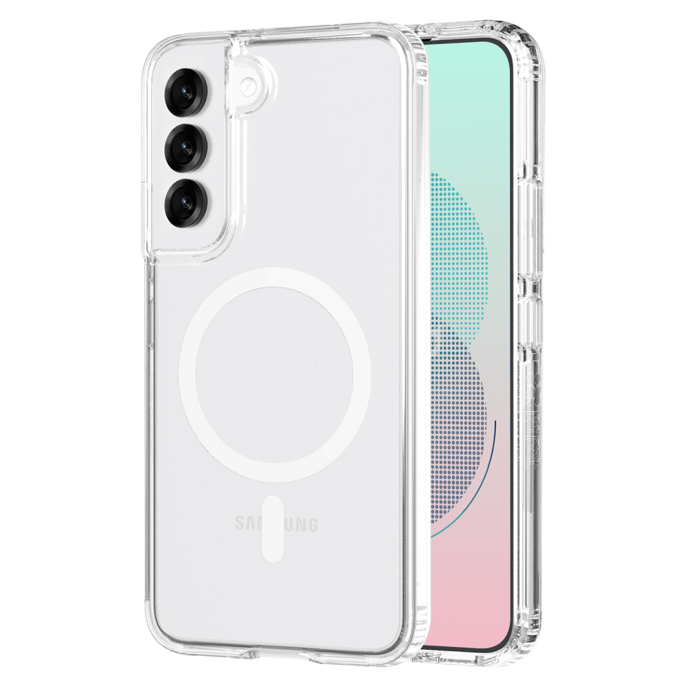 Wholesale cell phone accessory AMPD - TPU   /   Acrylic Crystal Clear Case with Mag Ring for