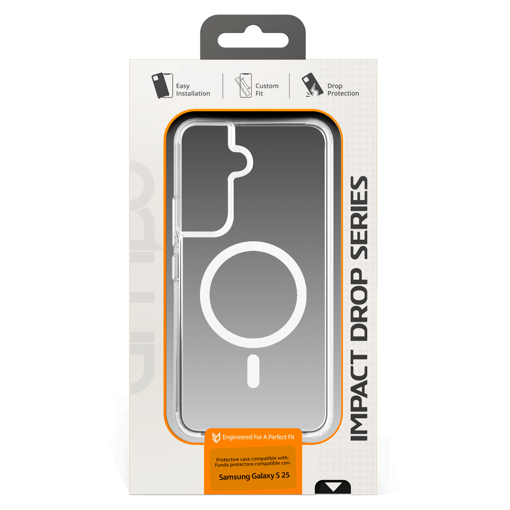Wholesale cell phone accessory AMPD - TPU   /   Acrylic Crystal Clear Case with Mag Ring for