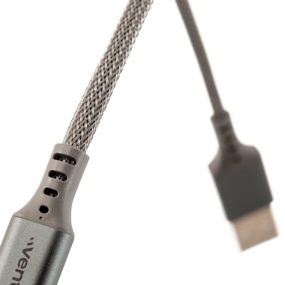 Wholesale cell phone accessory Ventev - Chargesync Alloy USB-C to USB-C 10ft - Steel