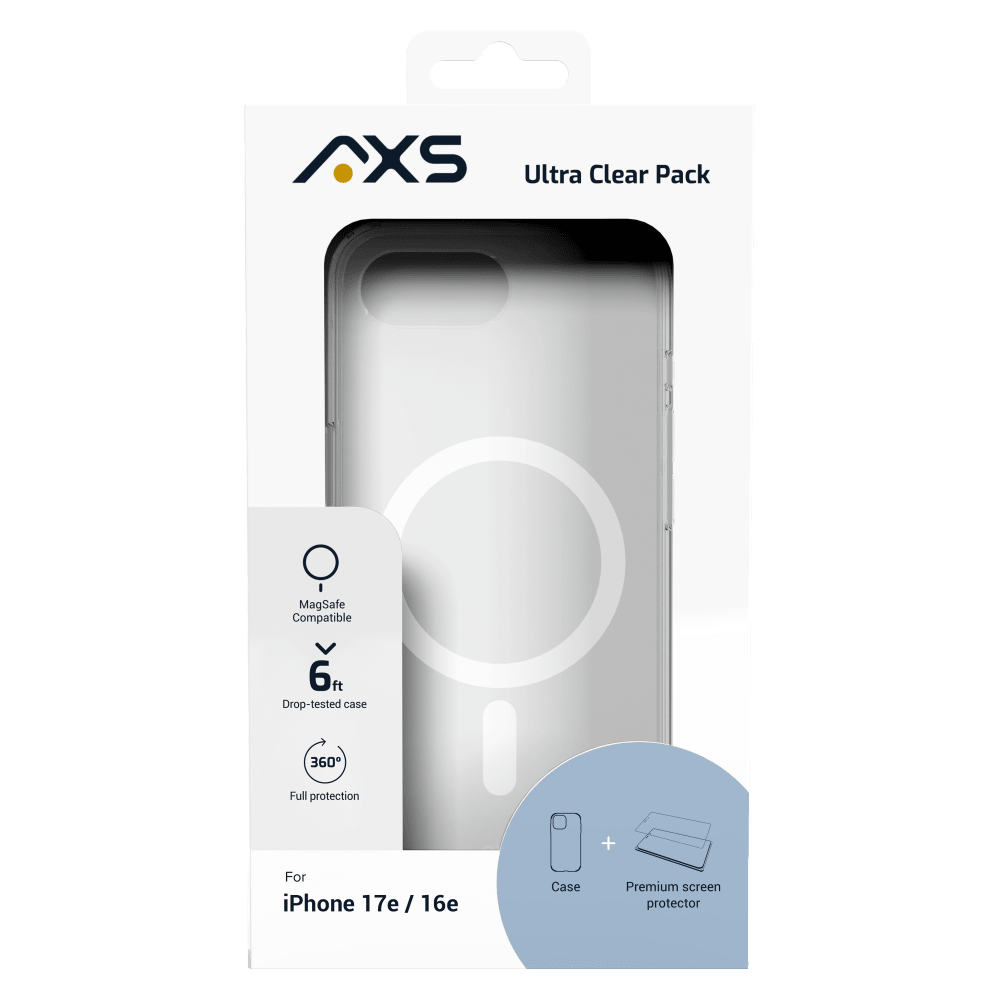 Wholesale cell phone accessory AXS - Ultra Clear MagSafe Case with ARMORGlass PRO Pack for