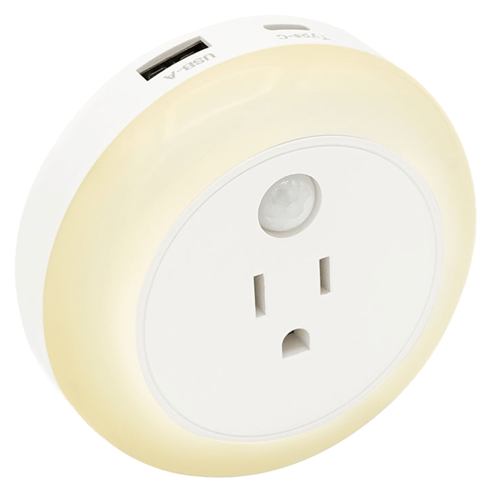 Wholesale cell phone accessory Amaze - Extension Port Motion Detection Night Light - White