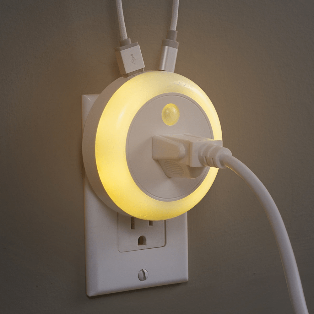 Wholesale cell phone accessory Amaze - Extension Port Motion Detection Night Light - White
