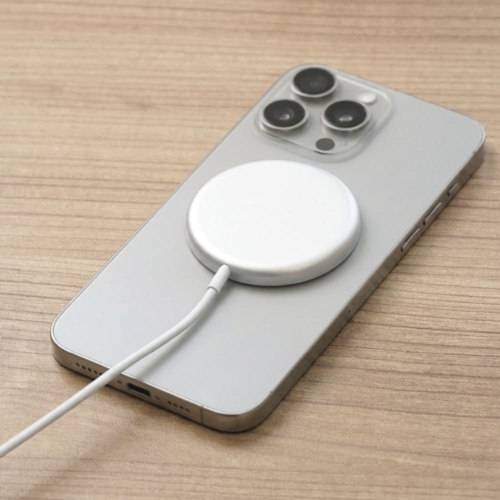Wholesale cell phone accessory Amaze - 3-in-1 Magnetic Charging Puck - White