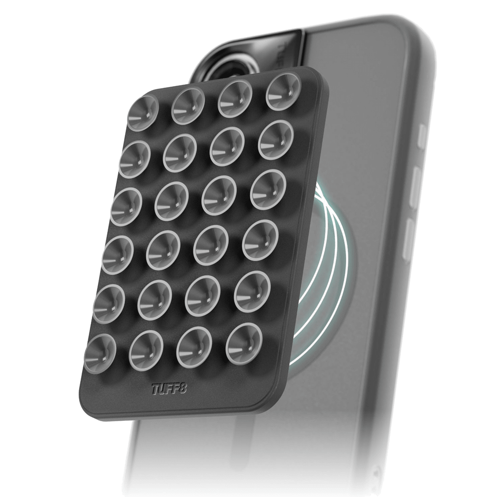 Wholesale cell phone accessory TUFF8 - Magnetic Suction Mount - Black