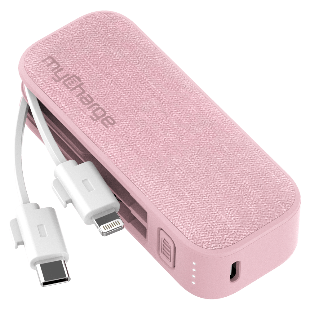 Wholesale cell phone accessory myCharge - PowerHub Mini Power Bank with Cables 3,000 mAh -