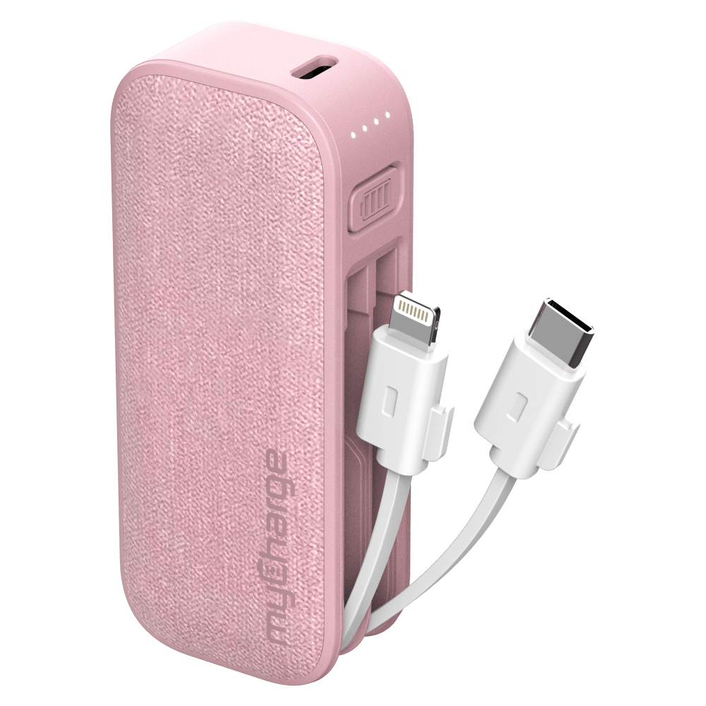 Wholesale cell phone accessory myCharge - PowerHub Mini Power Bank with Cables 3,000 mAh -