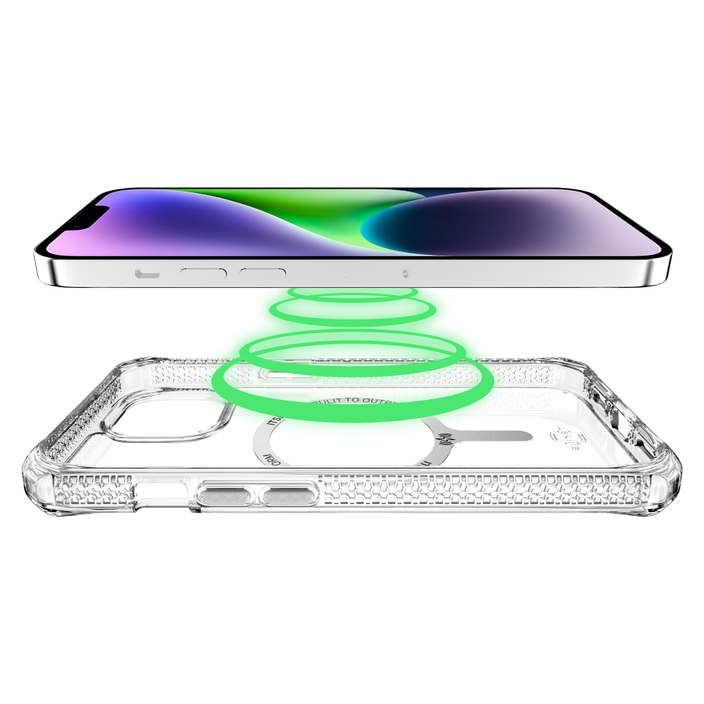 Wholesale cell phone accessory ITSKINS - Hybrid_R Clear MagSafe Case for Apple iPhone 15  /