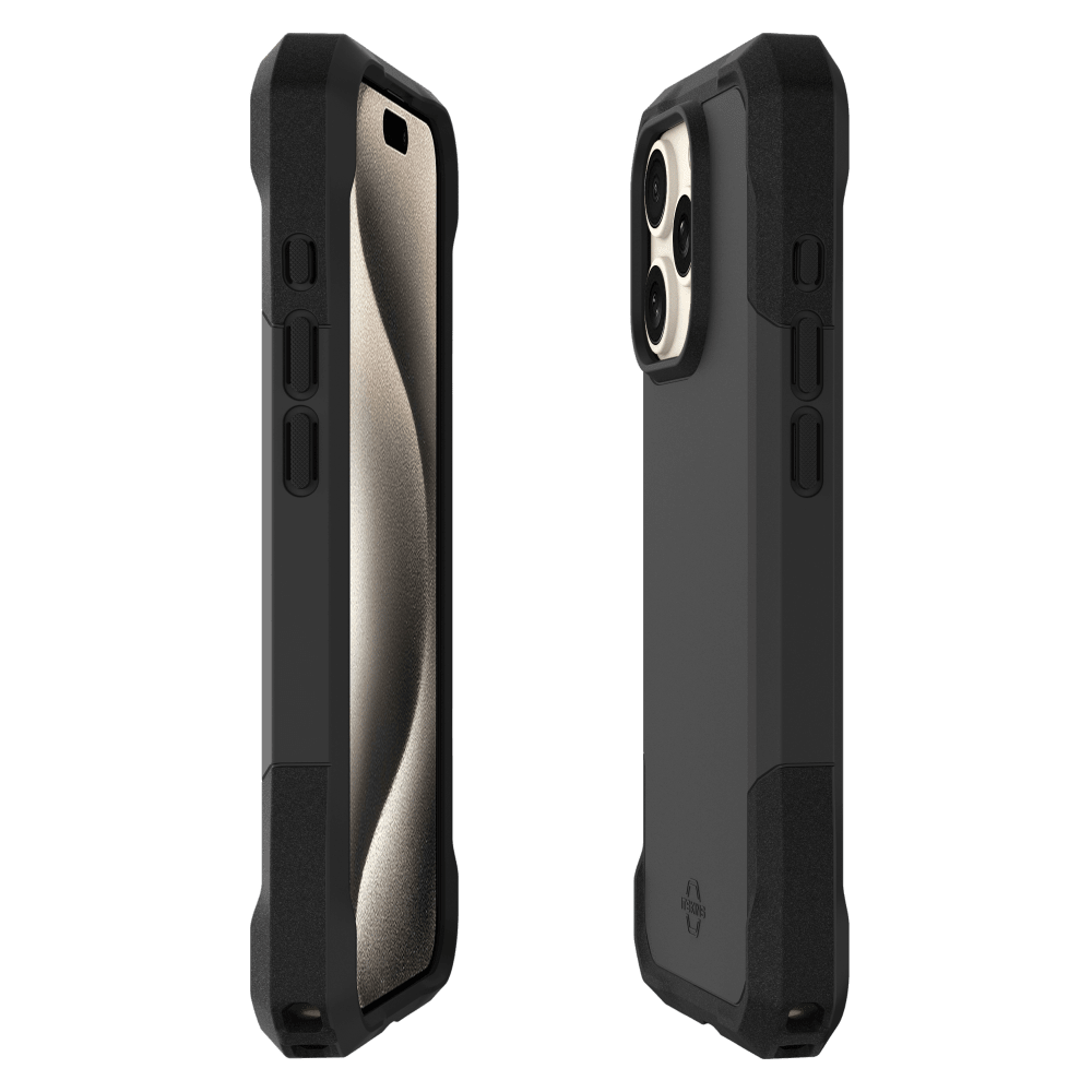 Wholesale cell phone accessory ITSKINS - Spectrum_R Armor Case for Apple iPhone 15 Pro - Black