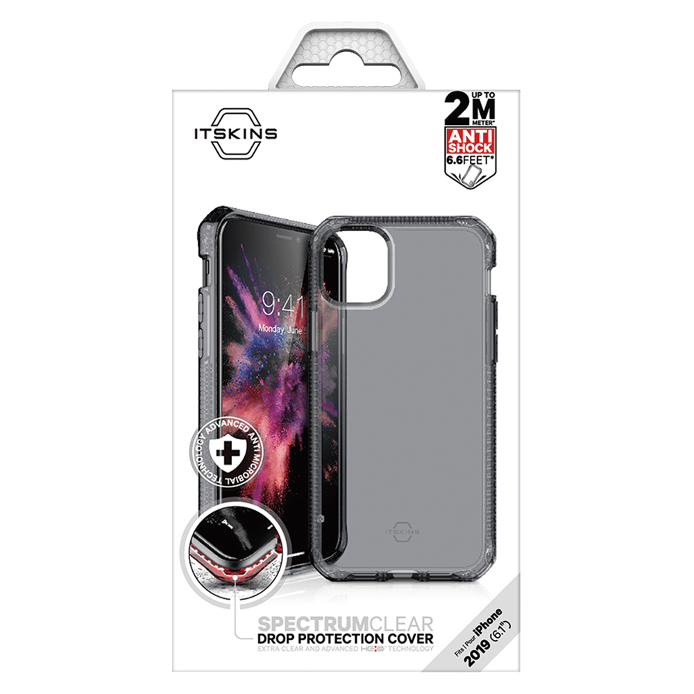 Wholesale cell phone accessory ITSKINS - Spectrum Clear Case for Apple iPhone 11 - Black