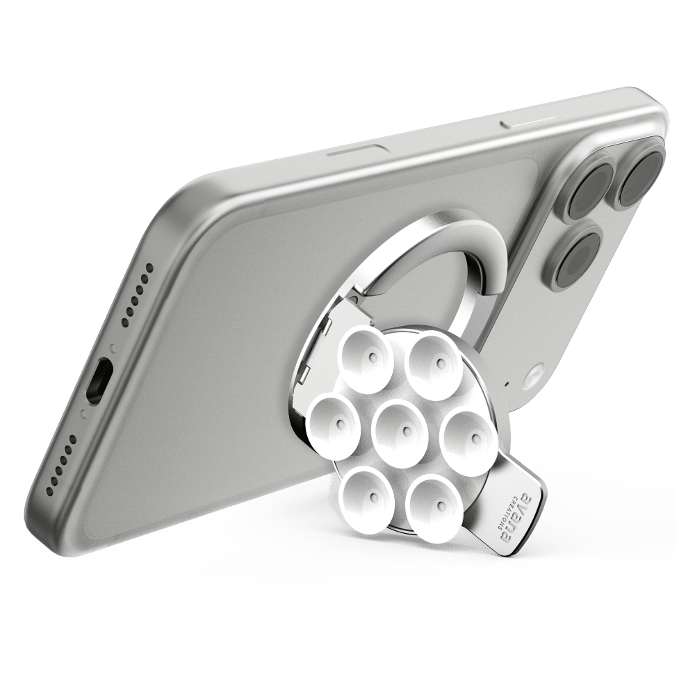 Wholesale cell phone accessory Avana - Stick-On Stand Plus with Kickstand - White