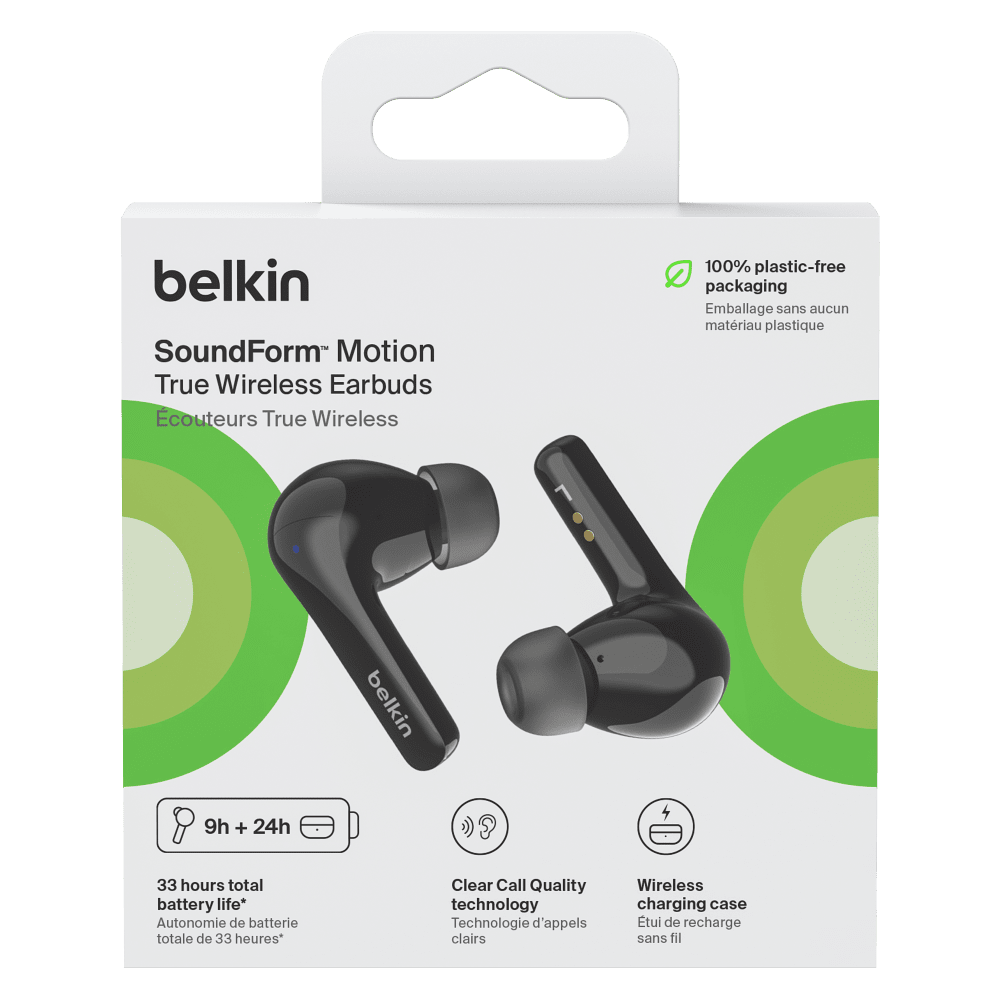 Wholesale cell phone accessory Belkin - Soundform Motion True Wireless Earbuds - Black