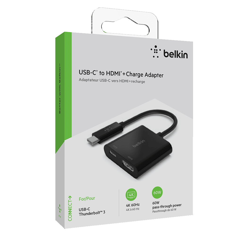 Wholesale cell phone accessory Belkin - USB C to HDMI and Charge Adapter 60W - Black