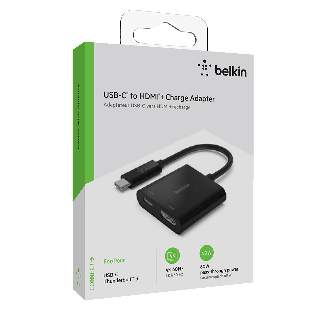 Wholesale Belkin Usb C To Hdmi And Charge Adapter 60w Black Avc002btbk