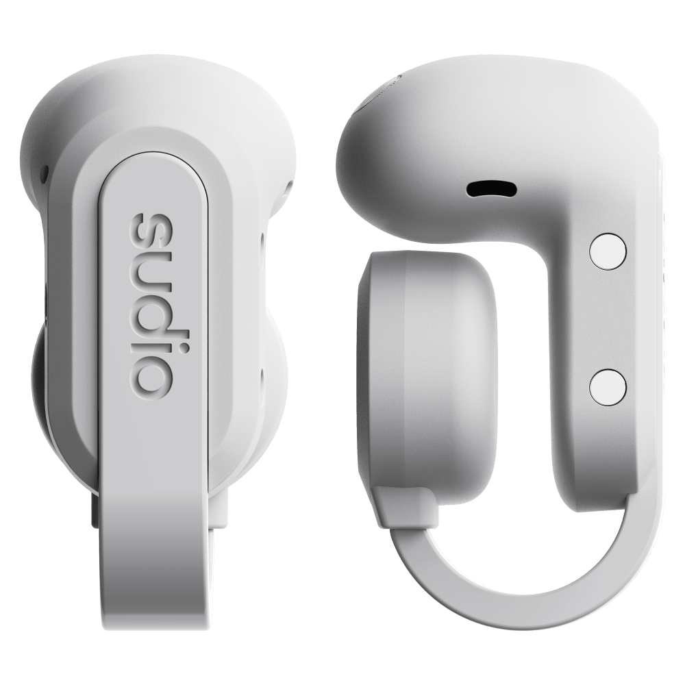 Wholesale cell phone accessory Sudio - B3 Clip-On Open Ear Earbuds - White