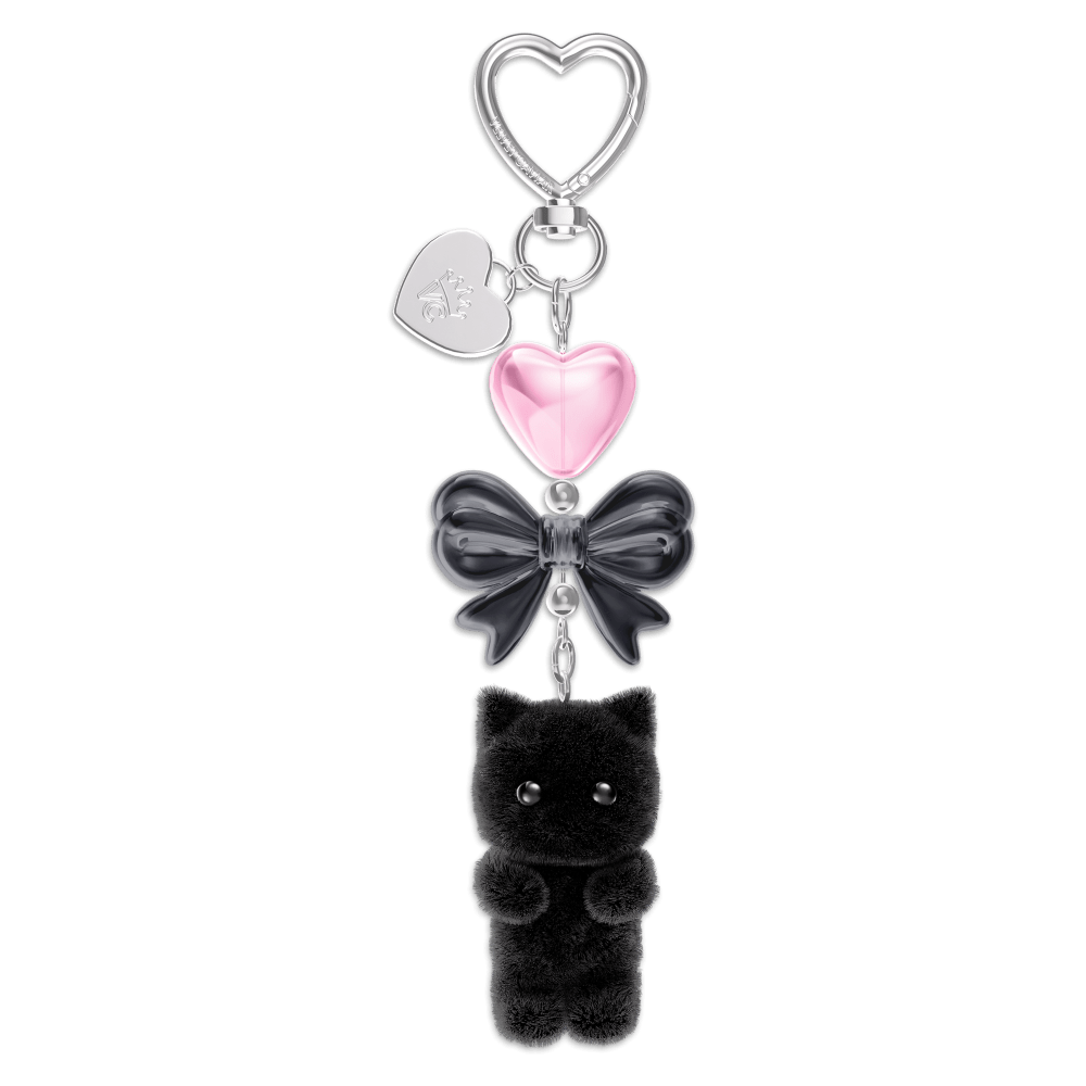 Wholesale cell phone accessory VELVET CAVIAR - Tech and Bag Charm - Black Cat