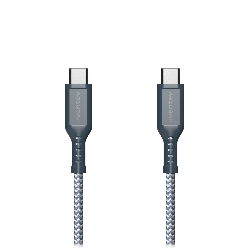 Wholesale cell phone accessory Ventev - High Speed USB C to USB C Braided Cable with 2x the