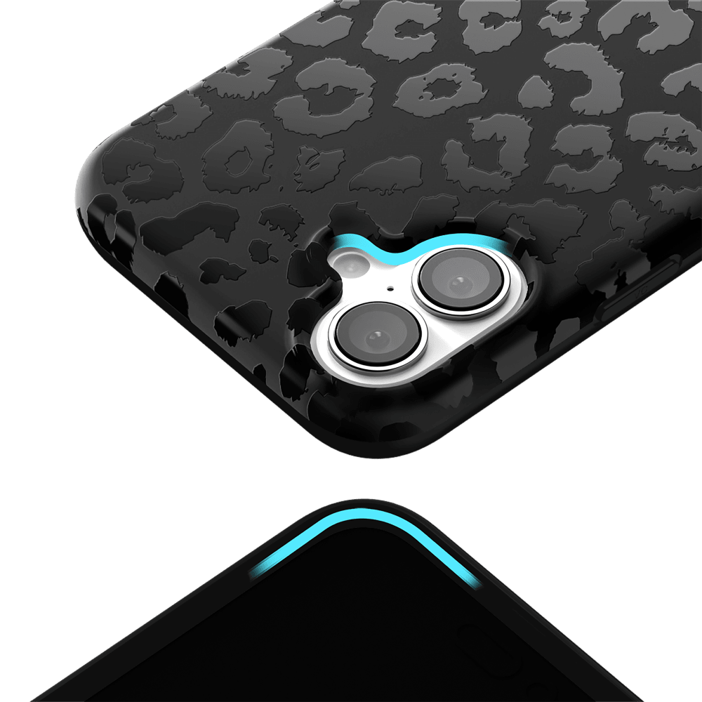 Wholesale cell phone accessory VELVET CAVIAR - MagSafe Case for Apple iPhone 16 - Black Leopard