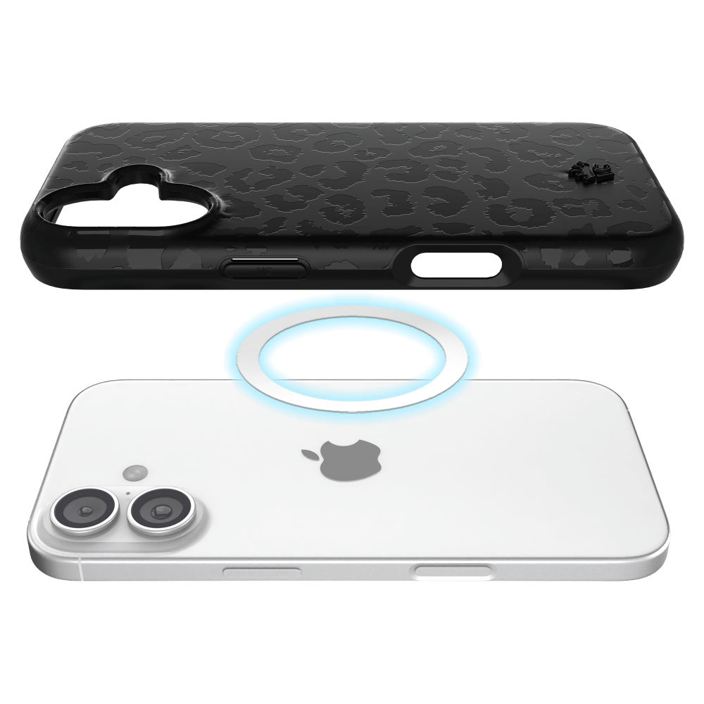 Wholesale cell phone accessory VELVET CAVIAR - MagSafe Case for Apple iPhone 17 - Black Leopard