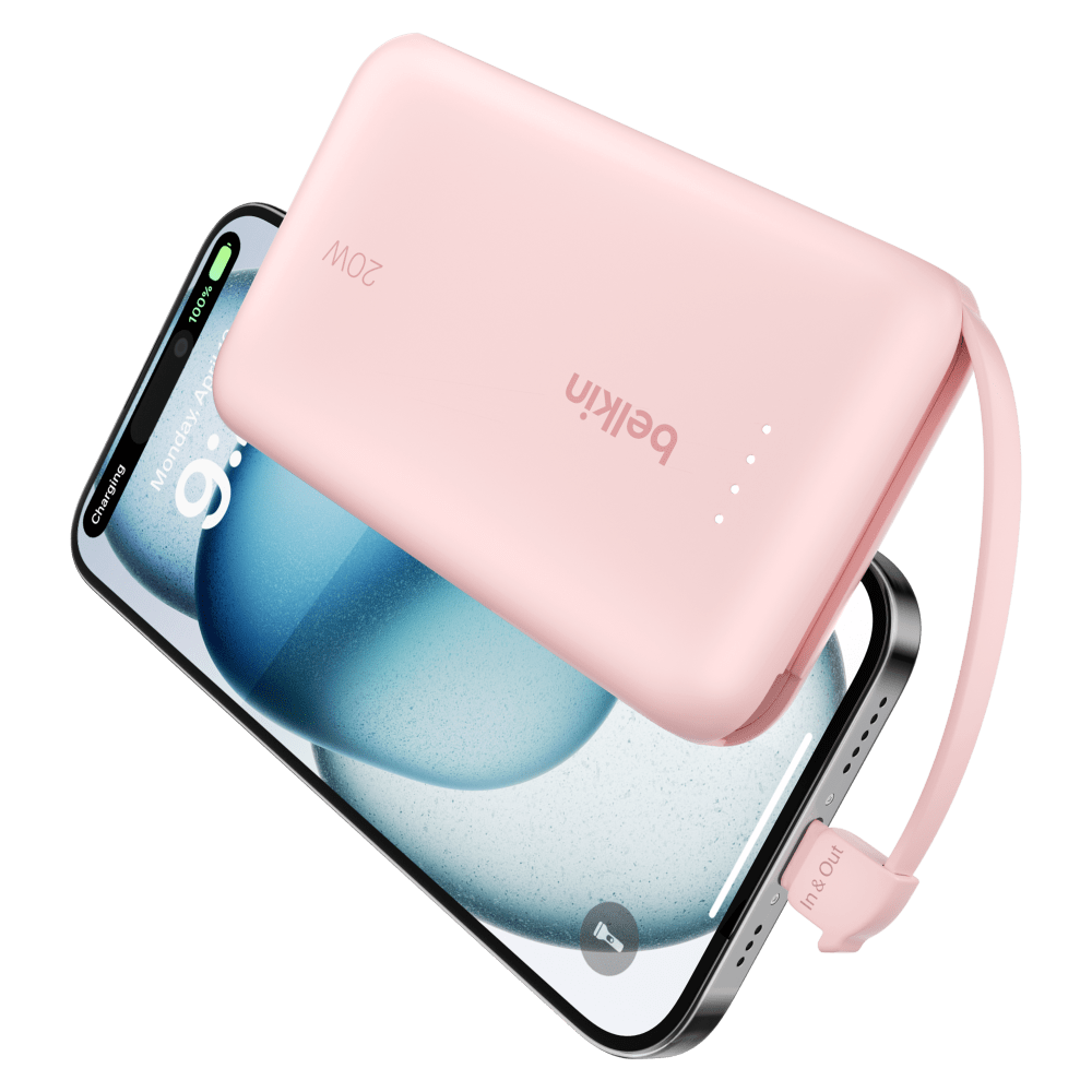 Wholesale cell phone accessory Belkin - BoostCharge Power Bank with Integrated Cable 10,000