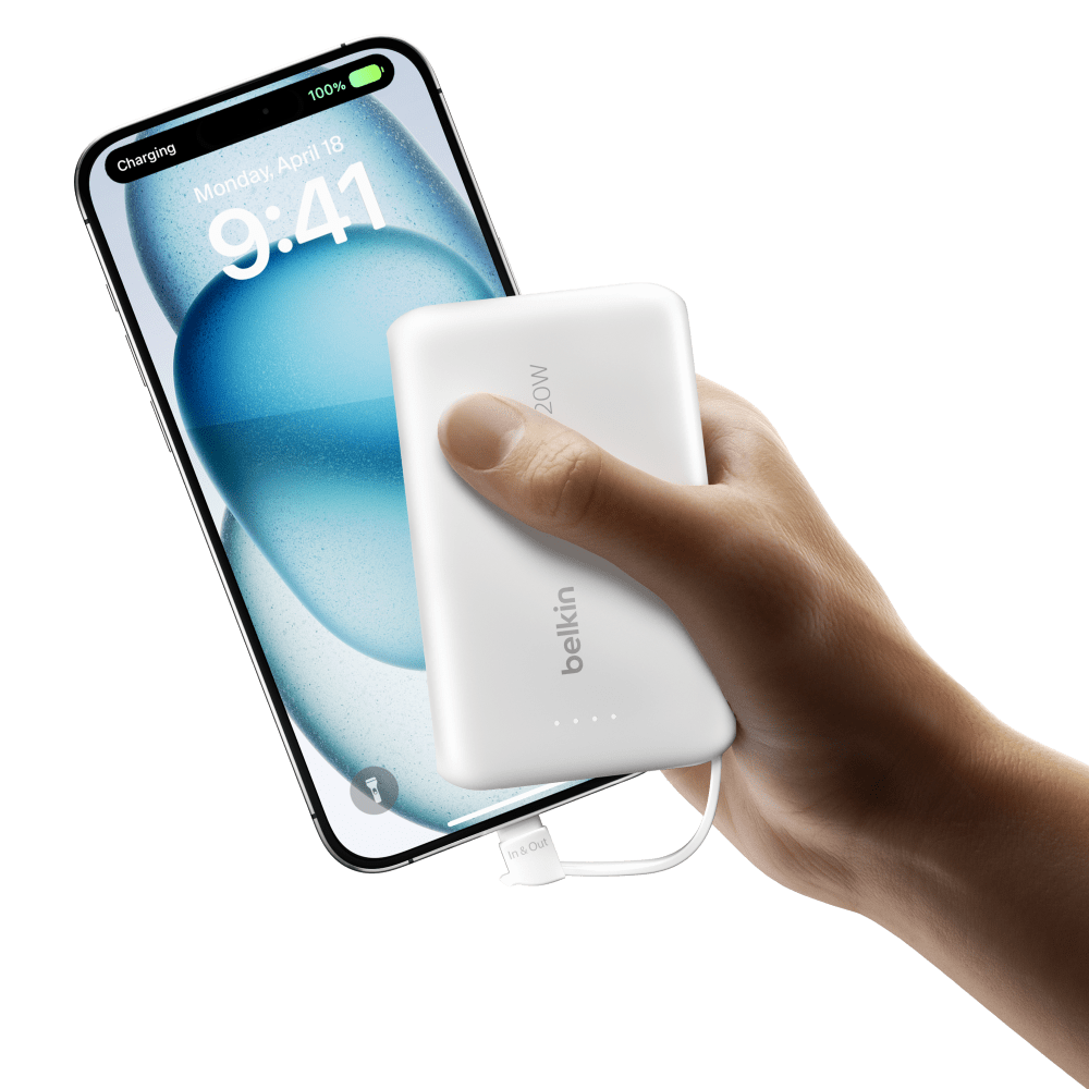 Wholesale cell phone accessory Belkin - BoostCharge Power Bank with Integrated Cable 10,000
