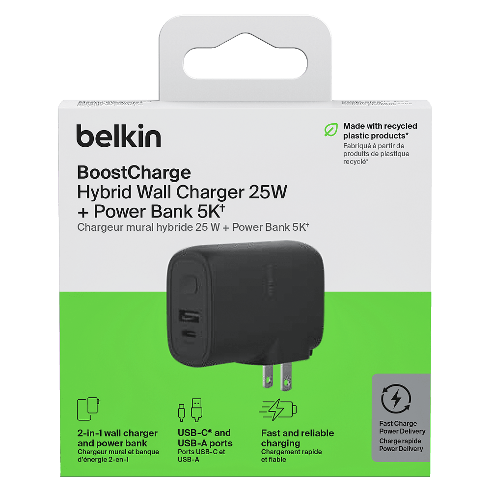 Wholesale cell phone accessory Belkin - BoostCharge Hybrid Wall Charger and Power Bank 5,000