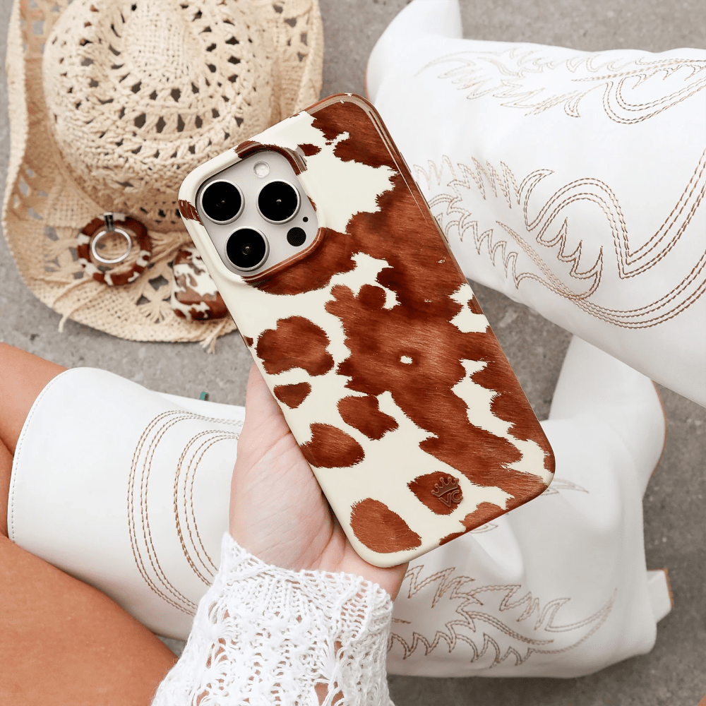 Wholesale cell phone accessory Velvet Caviar - MagSafe Case for Apple iPhone 16 - Spotted Cow