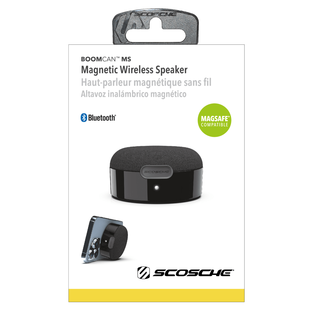 Wholesale cell phone accessory Scosche - boomCAN MagSafe Portable Wireless Speaker - Black