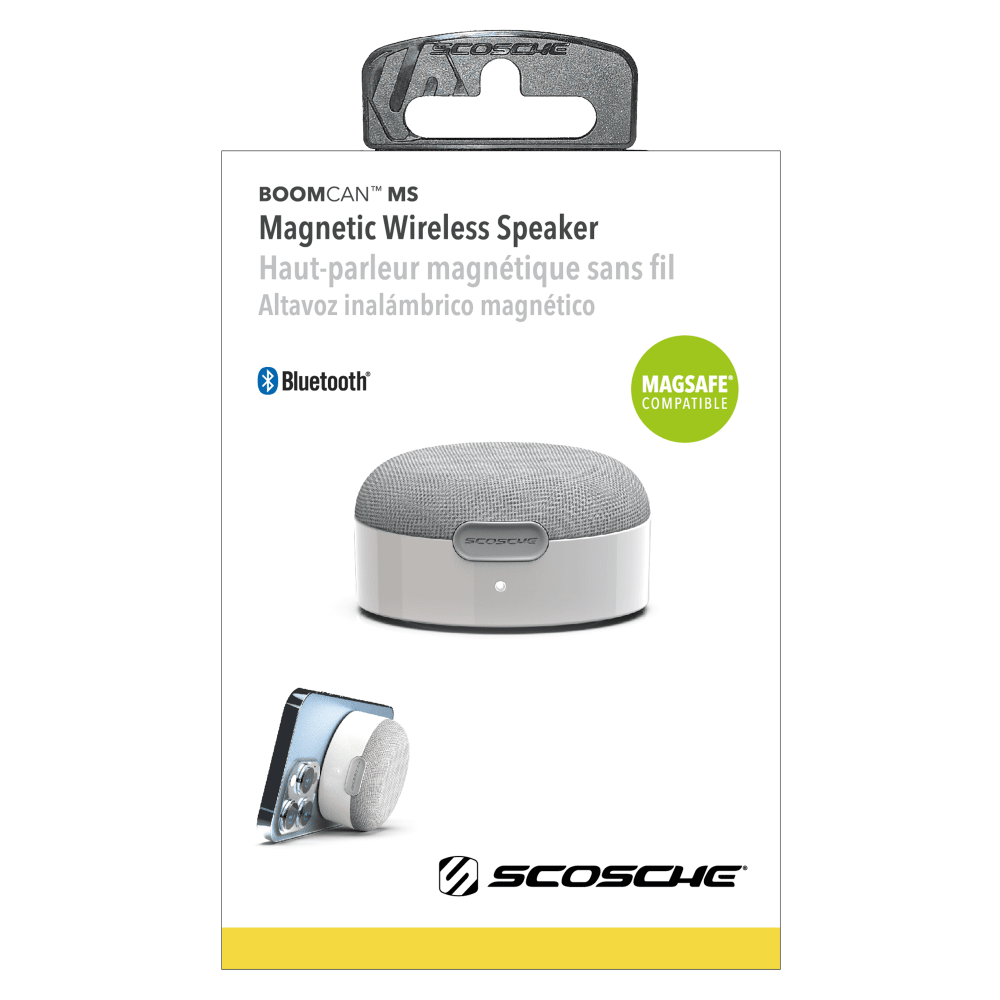 Wholesale cell phone accessory Scosche - boomCAN MagSafe Portable Wireless Speaker - White