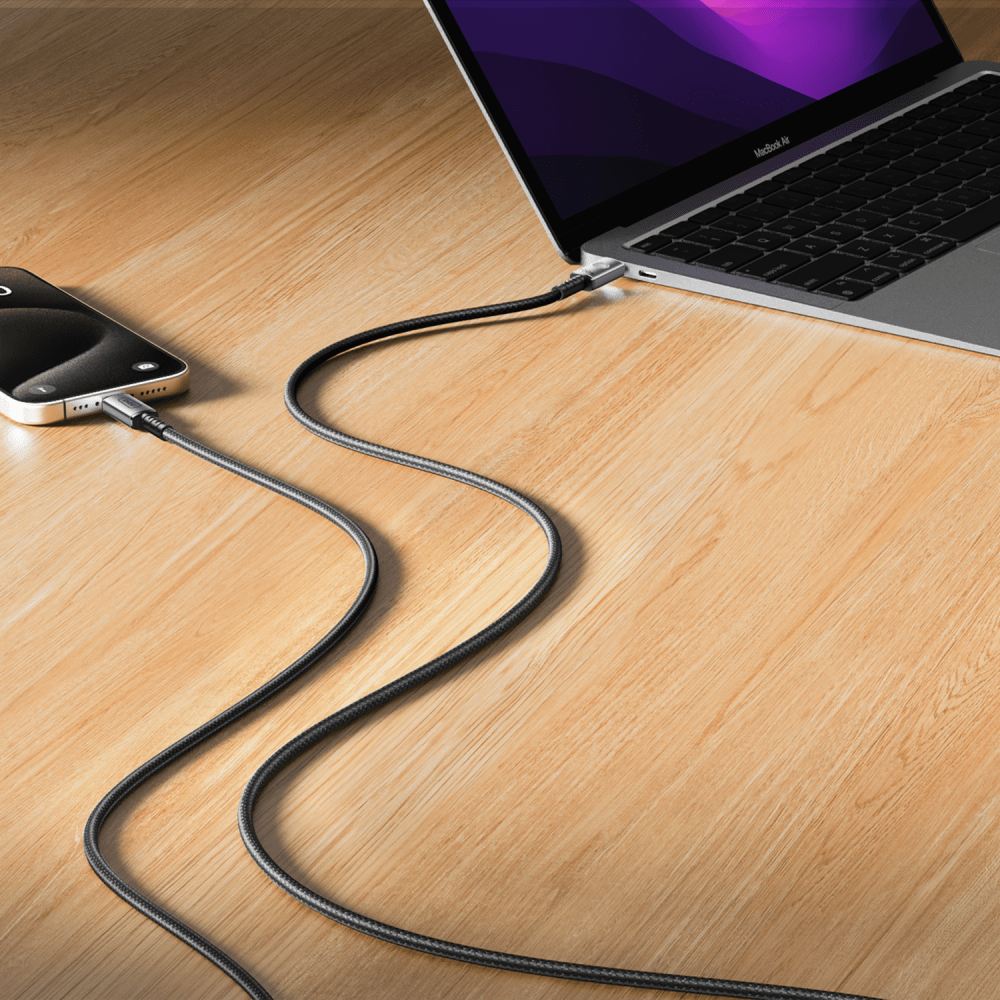 Wholesale cell phone accessory INIU - Leopard USB C to USB C Cable 100W - Black