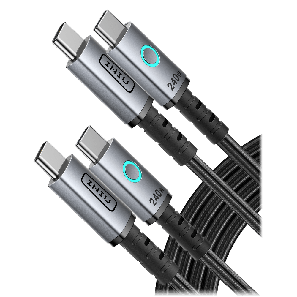 Wholesale cell phone accessory INIU - Leopard USB C to USB C Cable 240W - Black