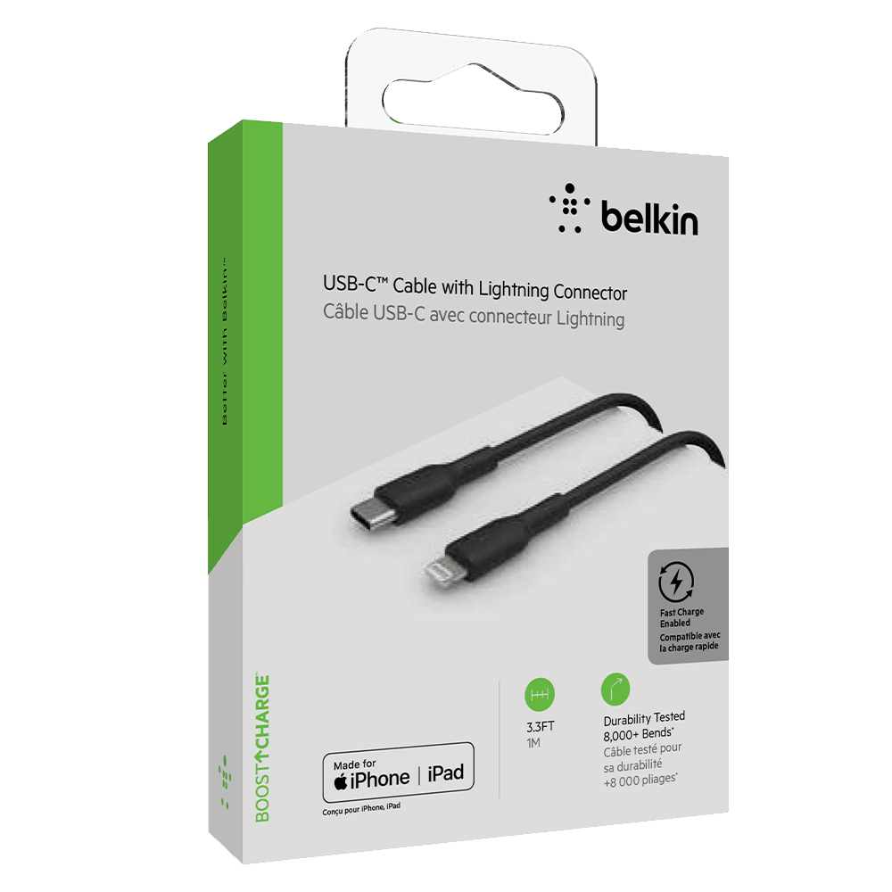 Wholesale cell phone accessory Belkin - Boost Up Charge USB C to Apple Lightning Cable 3ft -