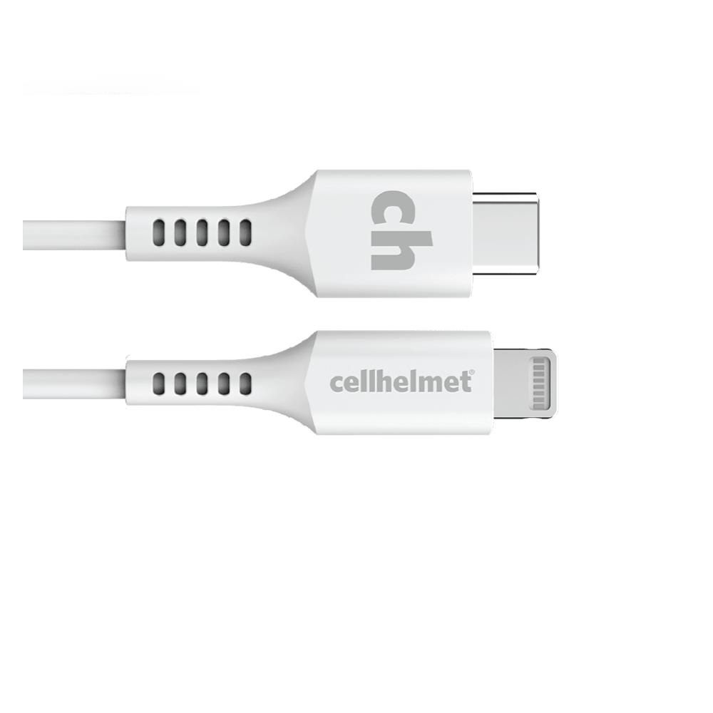 Wholesale cell phone accessory cellhelmet - USB C to Apple Lightning Cable 10ft - White