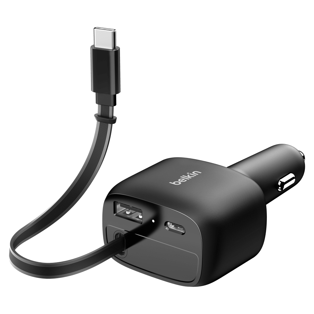Wholesale cell phone accessory Belkin - BoostCharge Retractable Car Charger 75W - Black