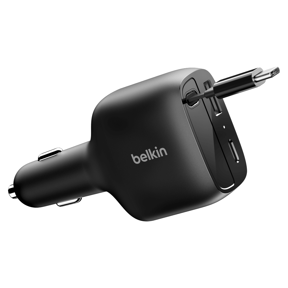 Wholesale cell phone accessory Belkin - BoostCharge Retractable Car Charger 75W - Black