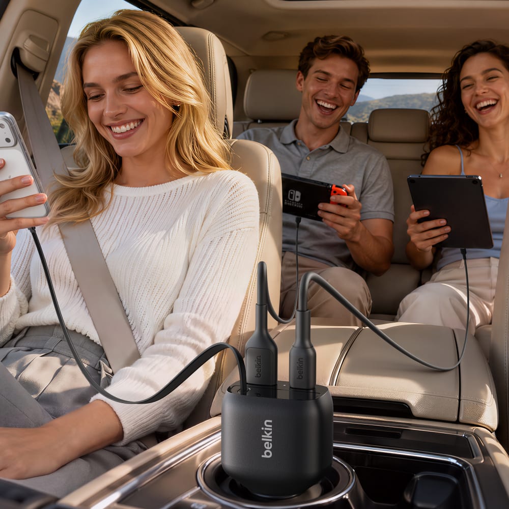 Wholesale cell phone accessory Belkin - BoostCharge Retractable Car Charger 75W - Black