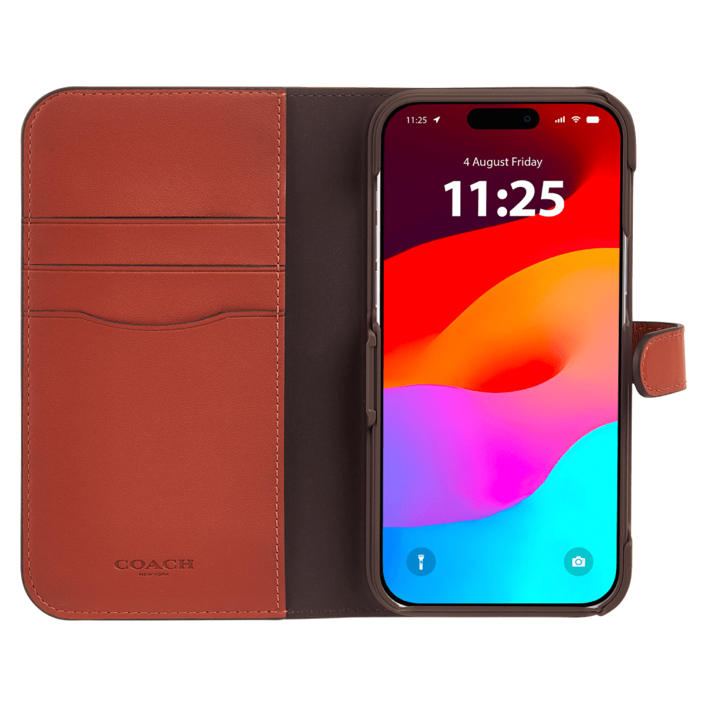 Wholesale cell phone accessory Coach - Folio Case for Apple iPhone 15 Pro Max - Signature C