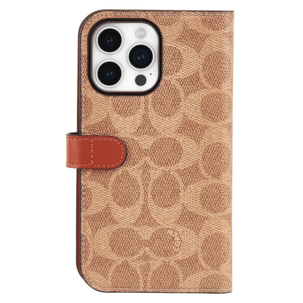 Wholesale cell phone accessory Coach - Folio Case for Apple iPhone 15 Pro Max - Signature C