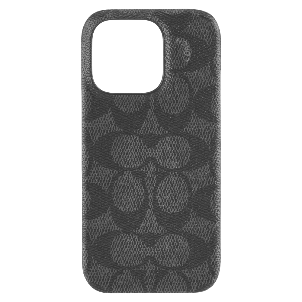 Wholesale cell phone accessory Coach - Slim Wrap Case for Apple iPhone 16 Pro - Signature Charcoal