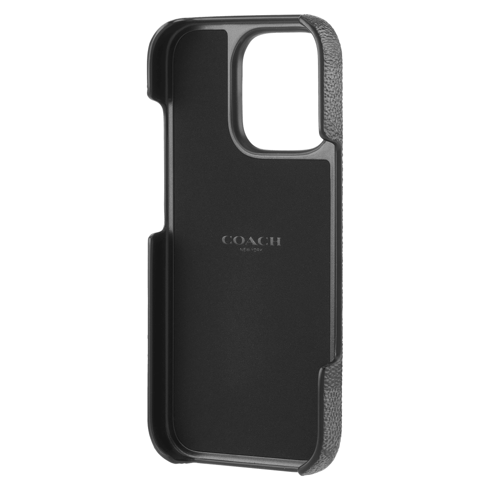 Wholesale cell phone accessory Coach - Slim Wrap Case for Apple iPhone 16 Pro - Signature Charcoal
